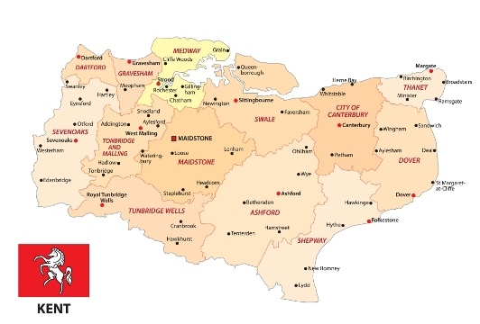 Kent Marketing Map - Major Towns 